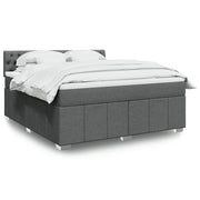 Giroletto a Molle con Materasso Grigio Scuro 180x200 cm Tessuto 3287155