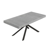Tavolo Allungabile 200-304x90x77 cm Niket Cemento Gambe Antracite