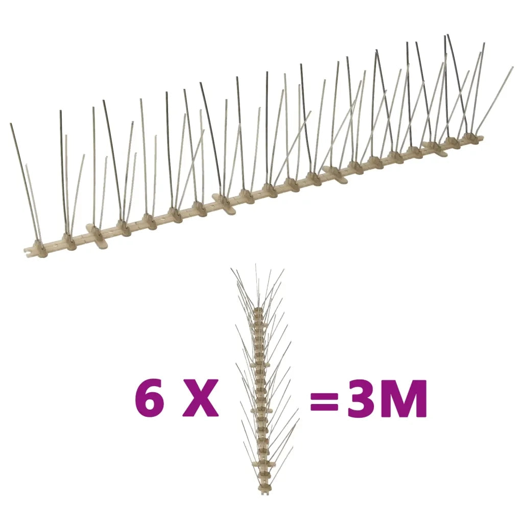 Set Dissuasori per Uccelli e Piccioni 6 pz 5 File 3 m cod mxl 70118
