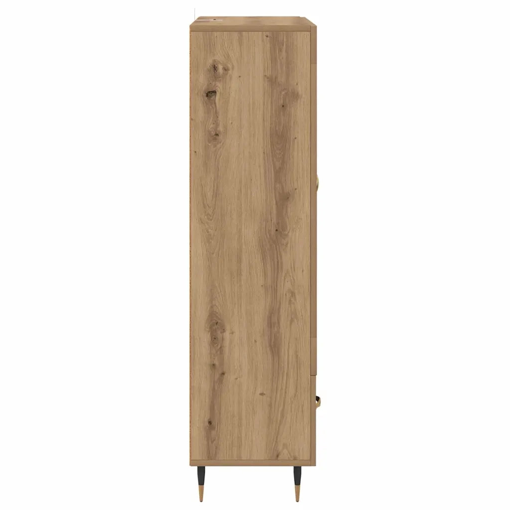 Credenza con Cassetto-Buffet-Armadio da cucina Rovere artigianale 69,5 x 31 x 115 cm 176552