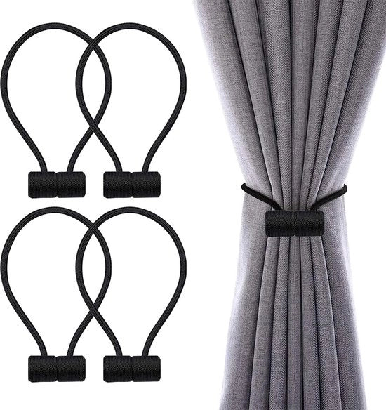 Pacco di 4 cordoni magnetici per tende, reggispecchio magnetico con tende, cordoni per clip per tende