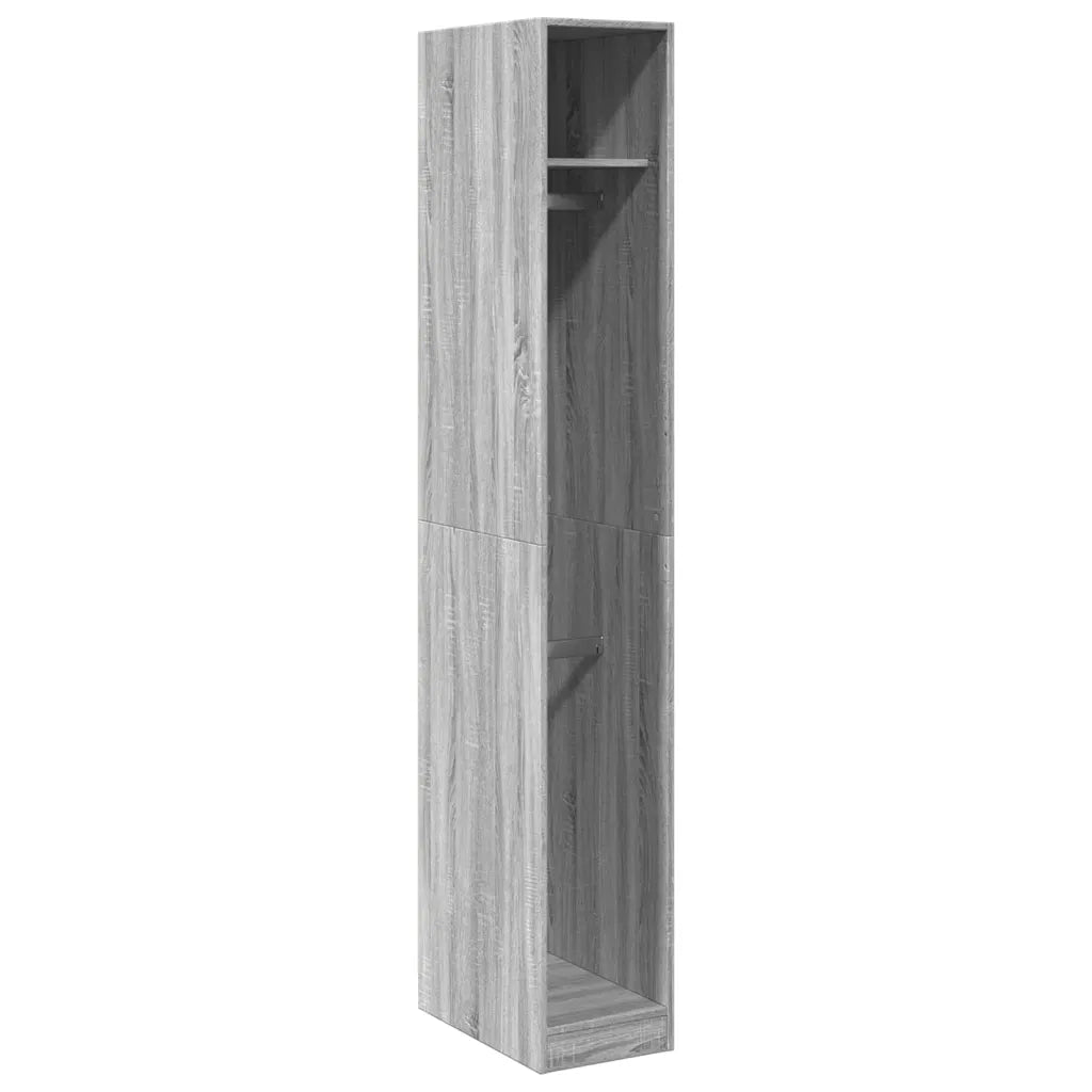vidaXL Armadio Grigio Sonoma 30x50x200 cm in Legno Multistrato