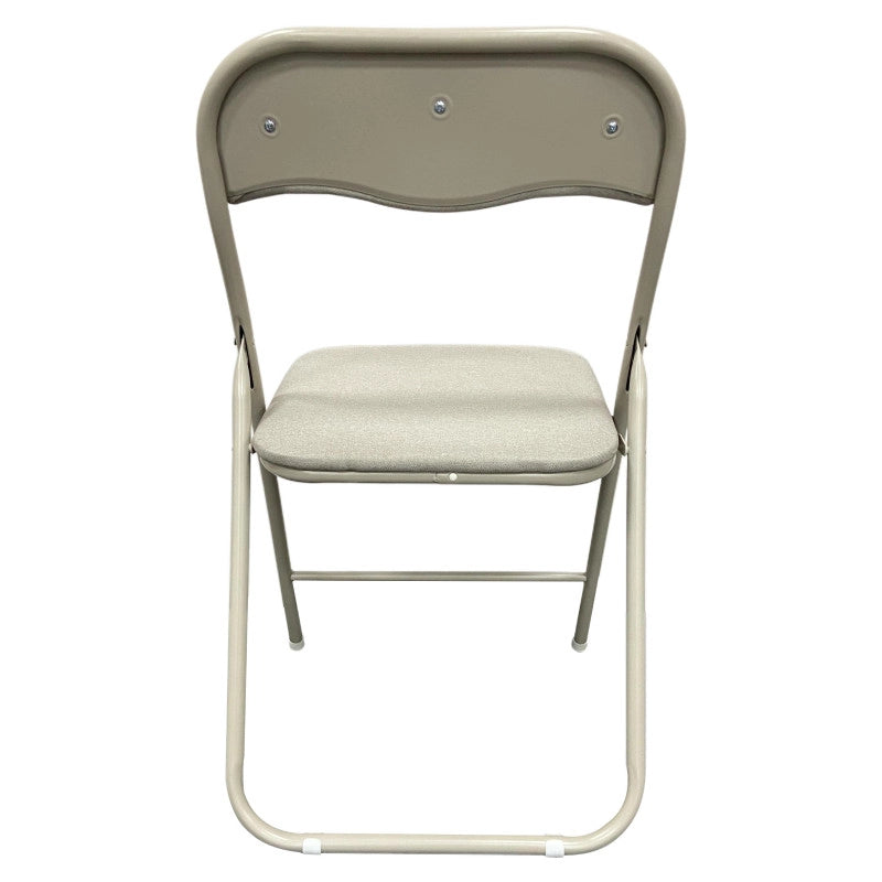 Set di 6 Sedie Pieghevoli Syria In Tessuto Poliestere Beige