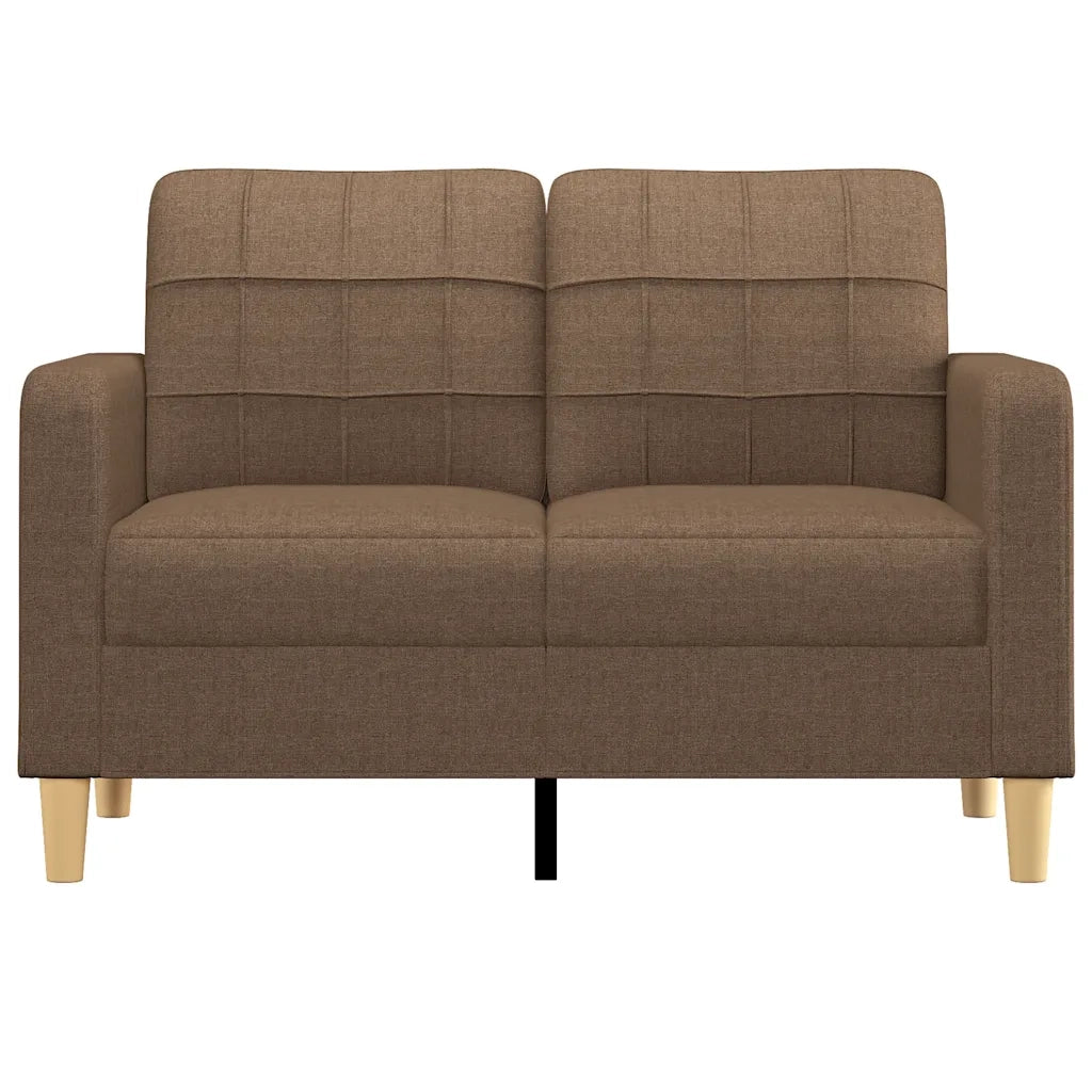 Divano a 2 Posti Marrone 120 cm in Tessuto 359086