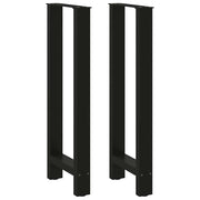 Set di 2 gambe per tavolo da bar moderno 40 x 100 cm con piedini regolabili in acciaio nero 02_0057576