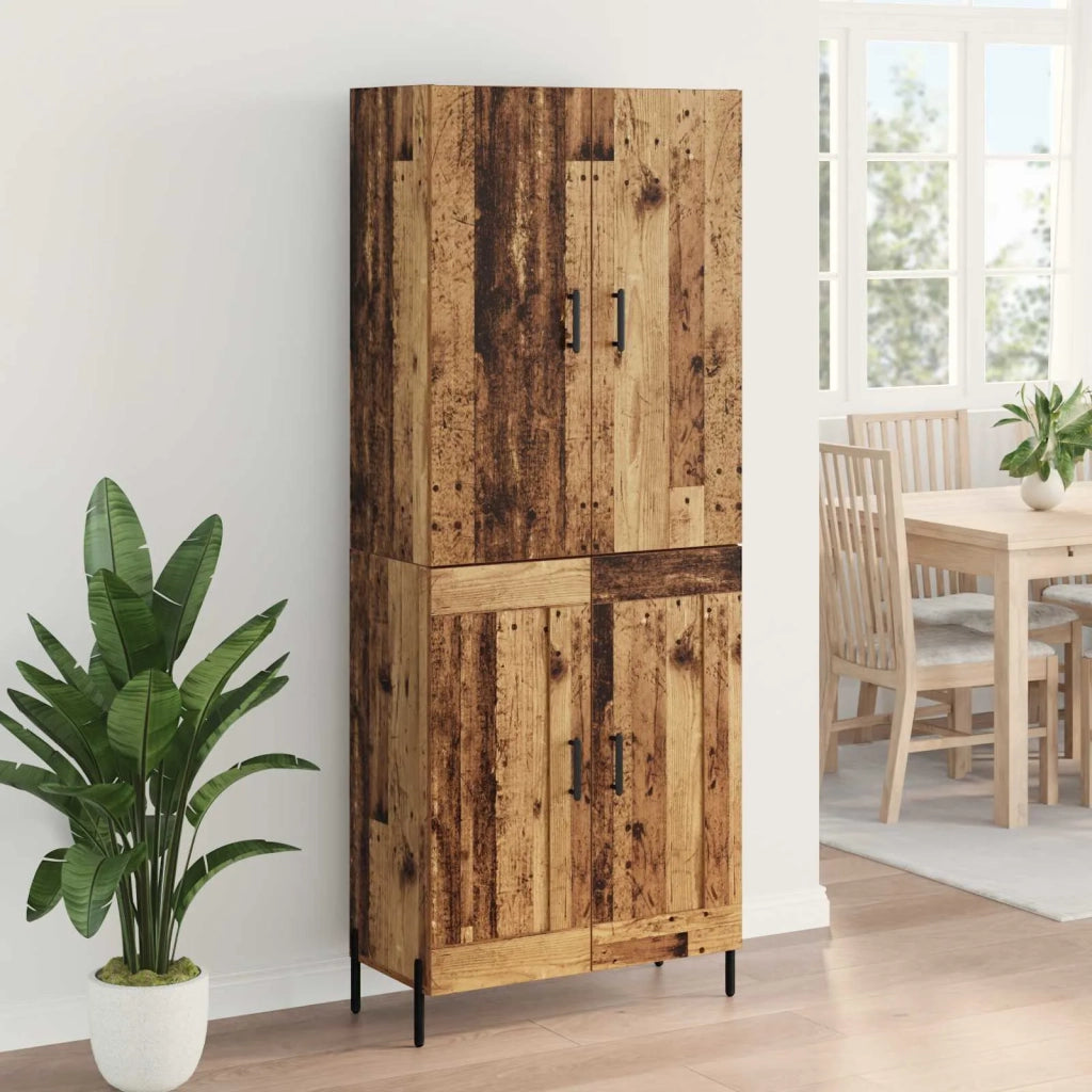 Credenza | Madia | Buffet da pranzo | Armadio da pranzo Legno vecchio 69,5 x 34 x 180 cm Legno multistrato