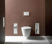 Modulo di installazione per wc - Supporto per carta igienica e spazzola per il bagno - Argento - 809 mm - Cassetto bagno apribile a spinta