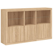 Buffet credenza cassettiera armadio mobile contenitore organizer per cucina soggiorno salotto con luci LED Sonoma 162 x 37 x 100 cm marrone 02_0029941