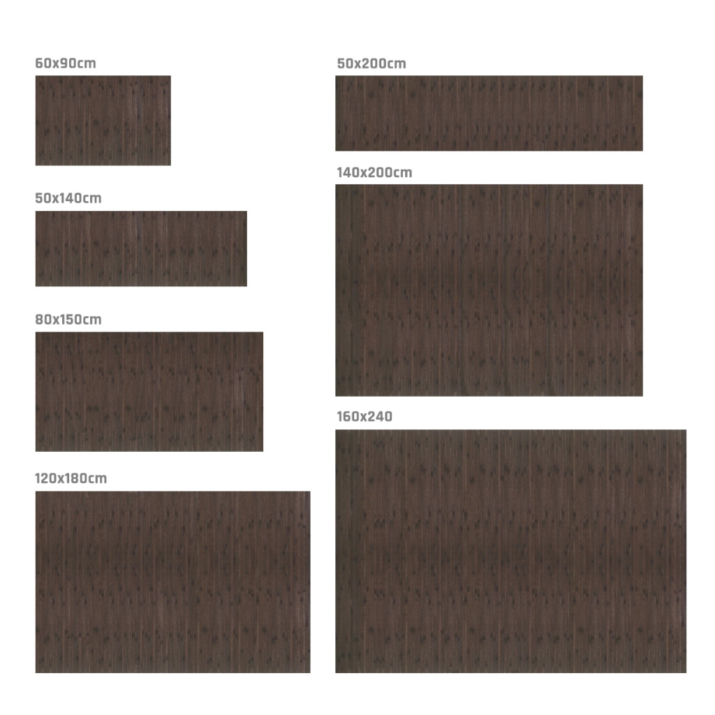 Tappeto vinilico di alta qualità marrone scuro 50x200