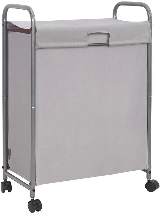 Wassorteratore con ruote, 85L, 2 carichi di lavatrice, organizzatore di bucato, sortitore di lavatrice con ruote.