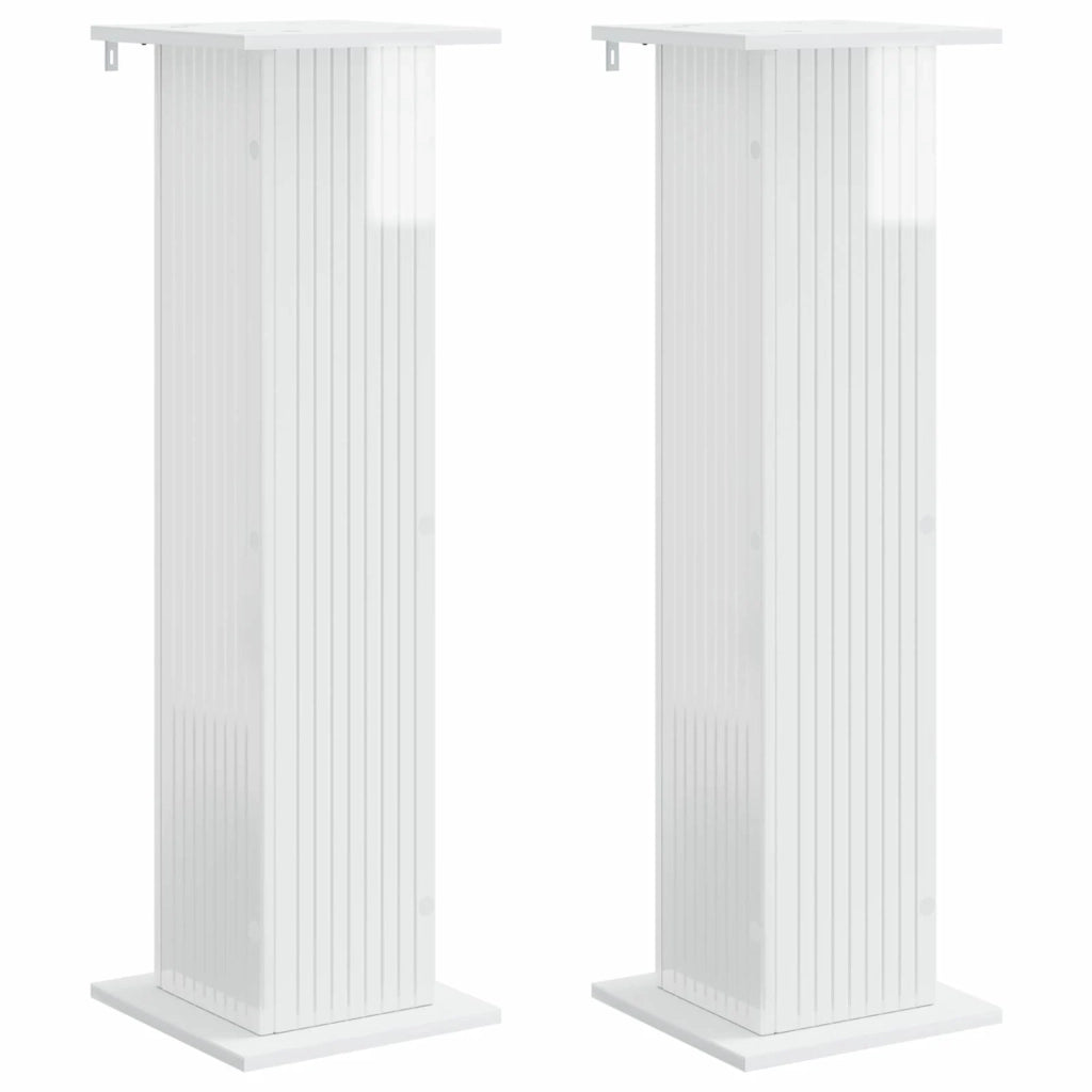 Supporto per piante 2 pcs Bianco Lucido 30,5 x 30 x 100,5 cm 899753