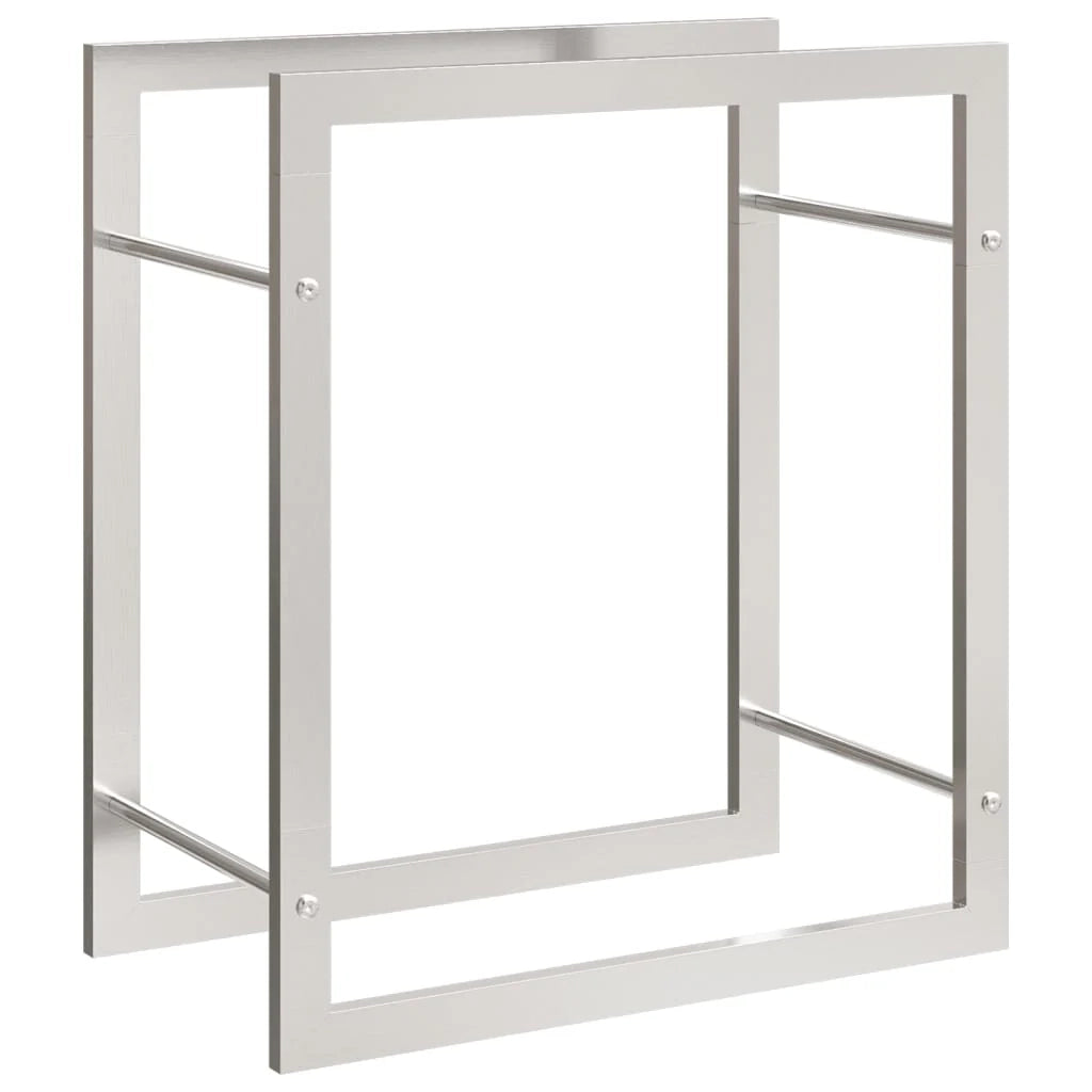 Portalegna 50 x 28 x 56 cm acciaio inox argento 02_0043716