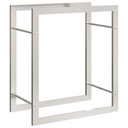 Portalegna 50 x 28 x 56 cm acciaio inox argento 02_0043716