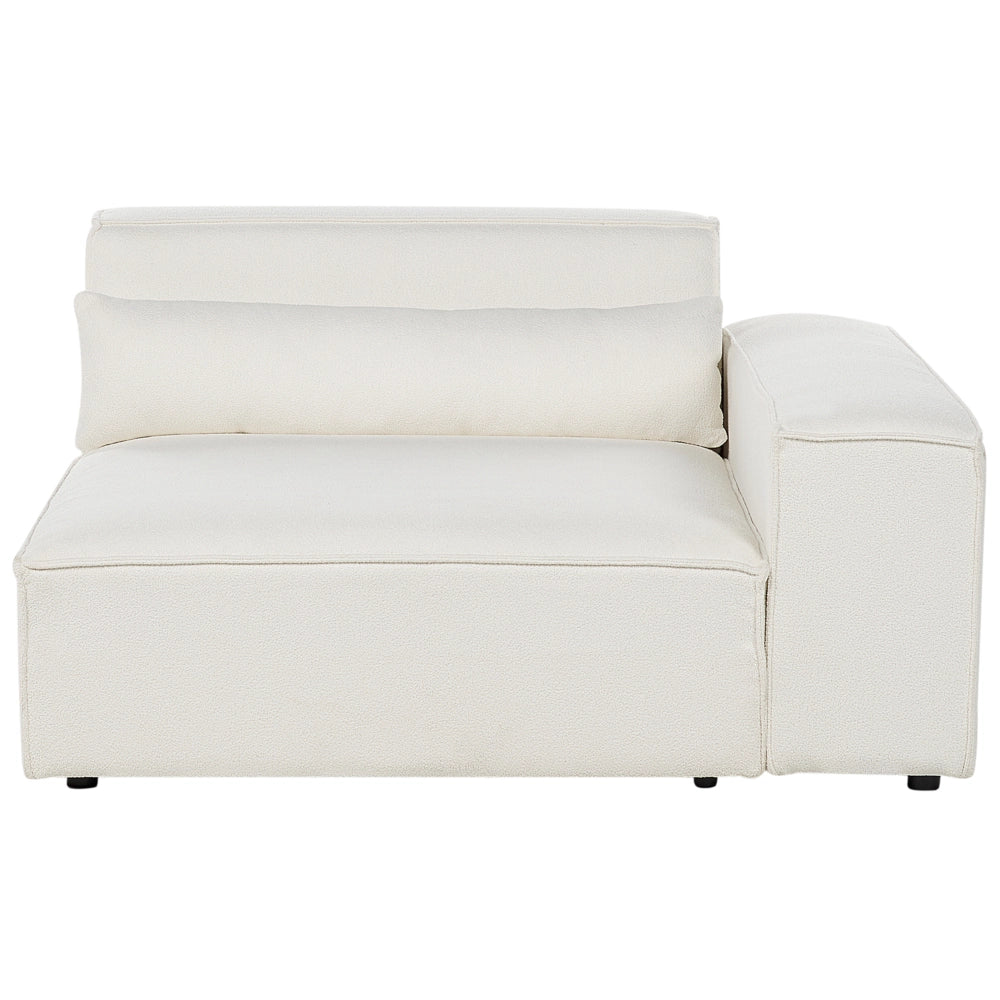Divano componibile a 2 posti Divano componibile in bouclè bianco con gambe nere Soggiorno moderno