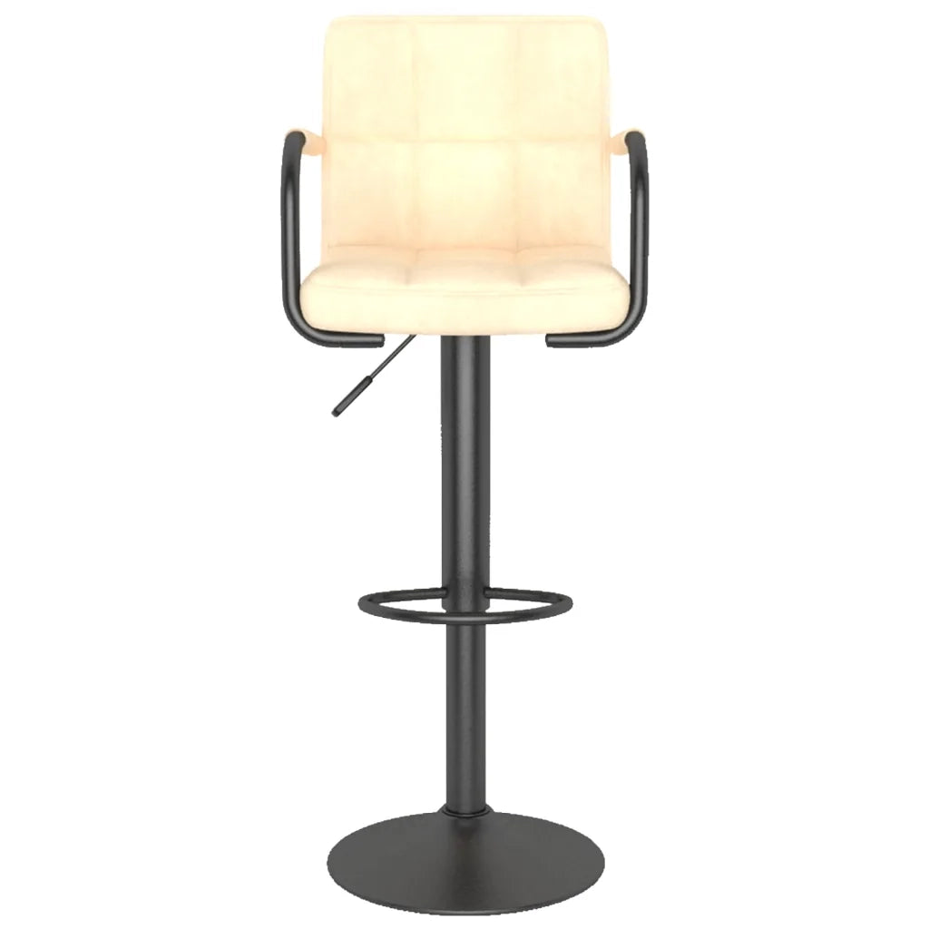 Sgabelli da Bar 2 pz Crema in Velluto 334658