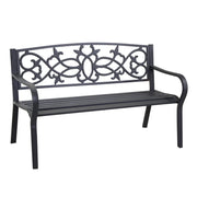Panchina in Metallo Antracite 124x57 cm 78 cm mod. Pavia