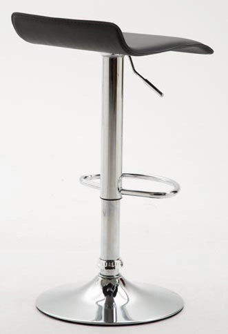 Set 2 Sgabelli Bar Dyn V2 In Similpelle nero,cromo