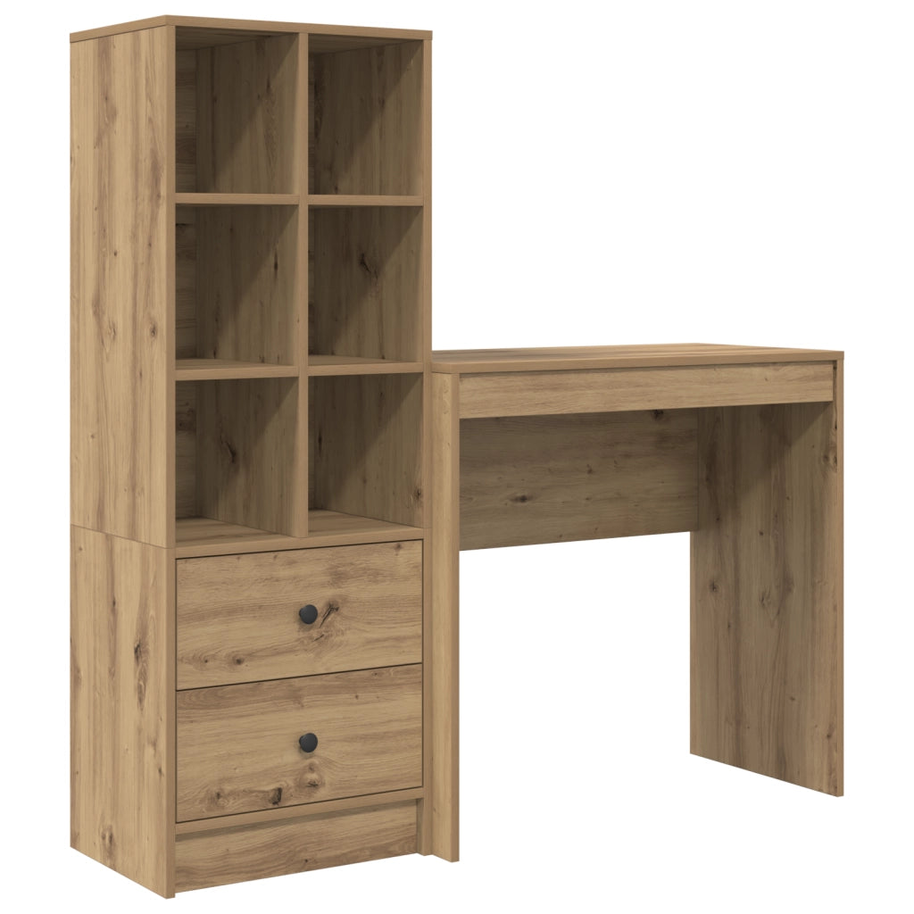 Scrivania con spazio di archiviazione Rovere artigianale Legno ingegnerizzato