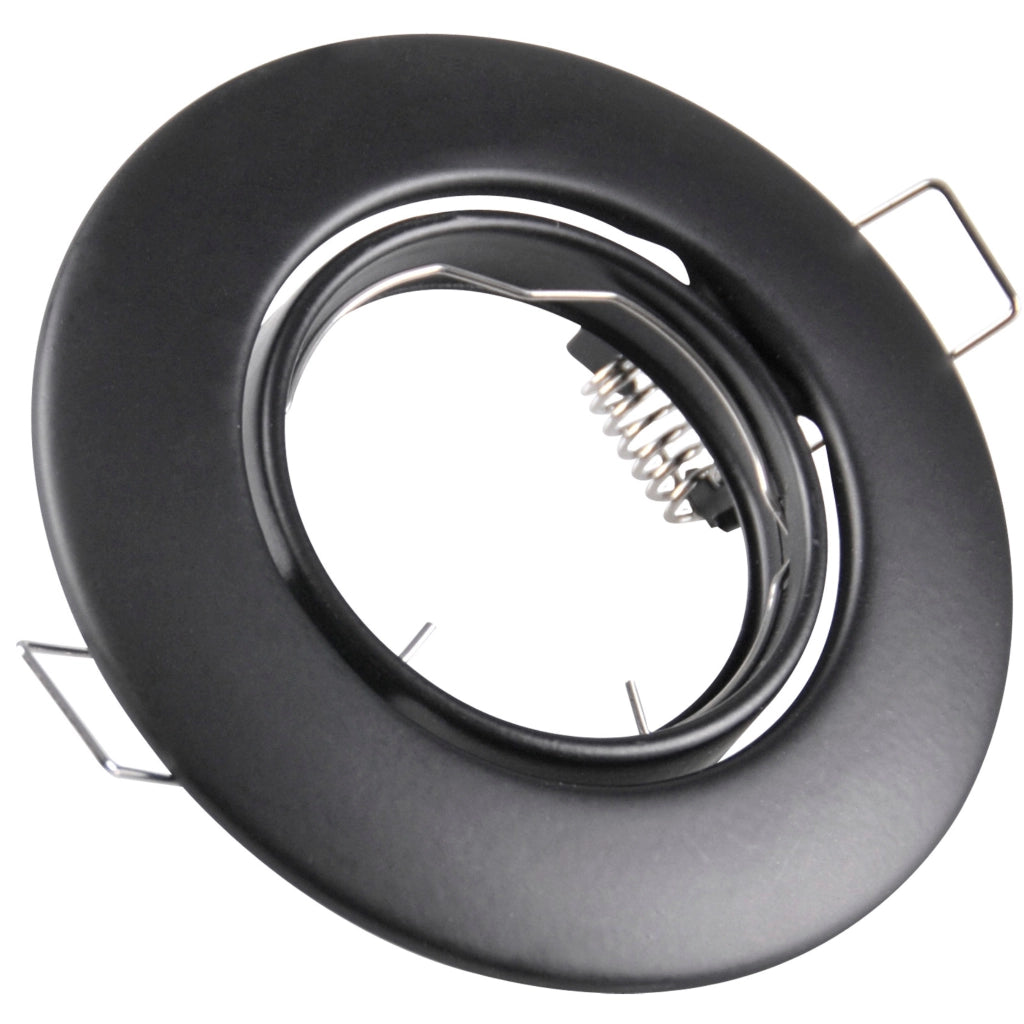 Faretto incasso orientabile tondo nero MR16 Polux OPIN