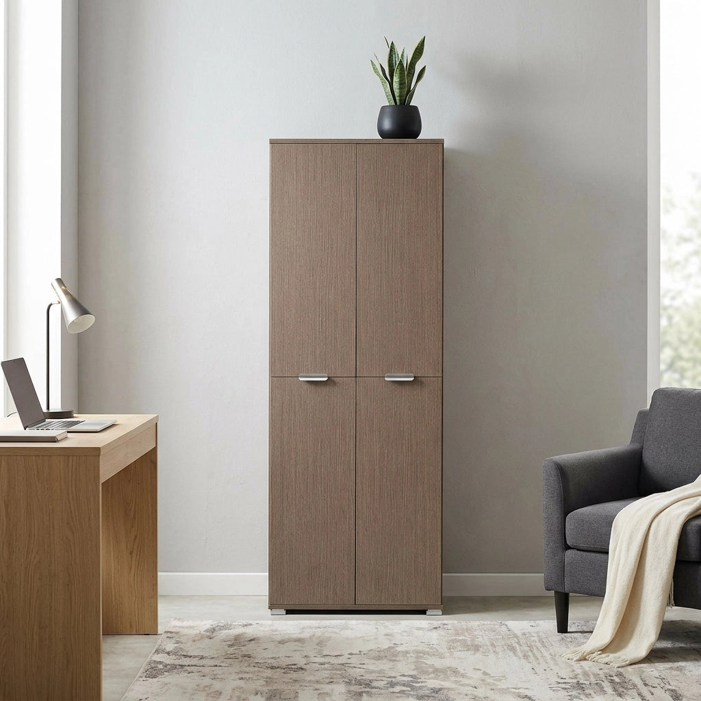 Armadio 4 ante in Legno Composito cm 60x38x174 - FLIP