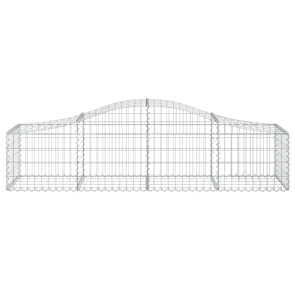 Cesti Gabbioni ad Arco 2 pz 200x50x40/60 cm Ferro Zincato 3145577