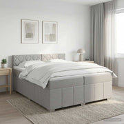 Letto box spring con materasso Grigio Chiaro 200 x 200 cm 3452761