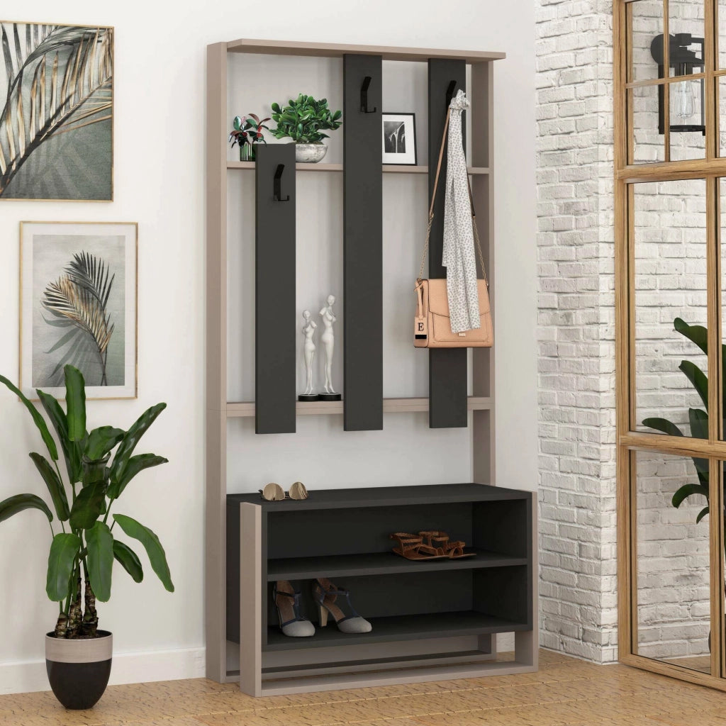 Toraji, Mobile da Ingresso 6 Paia, 90x36x180h cm Beige