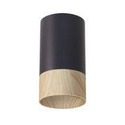Faretto soffitto tondo Ø5,5 nero legno GU10 15W Conti