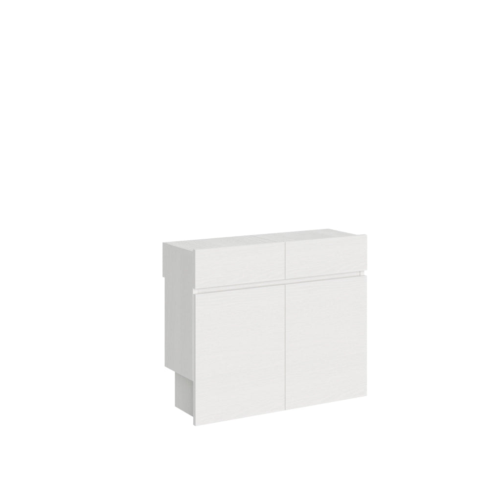 Panche Allungabili Inferiore e Superiore 72-300x26x60 cm Evolve Bianco Frassino