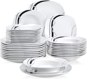 Set di Tavola in Cotto da 36 pezzi per 12 persone - Design Moderno e Stilistico