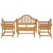 Set di mobili da giardino mobili da esterno set da 4 pezzi legno massello di teak 02_0016247
