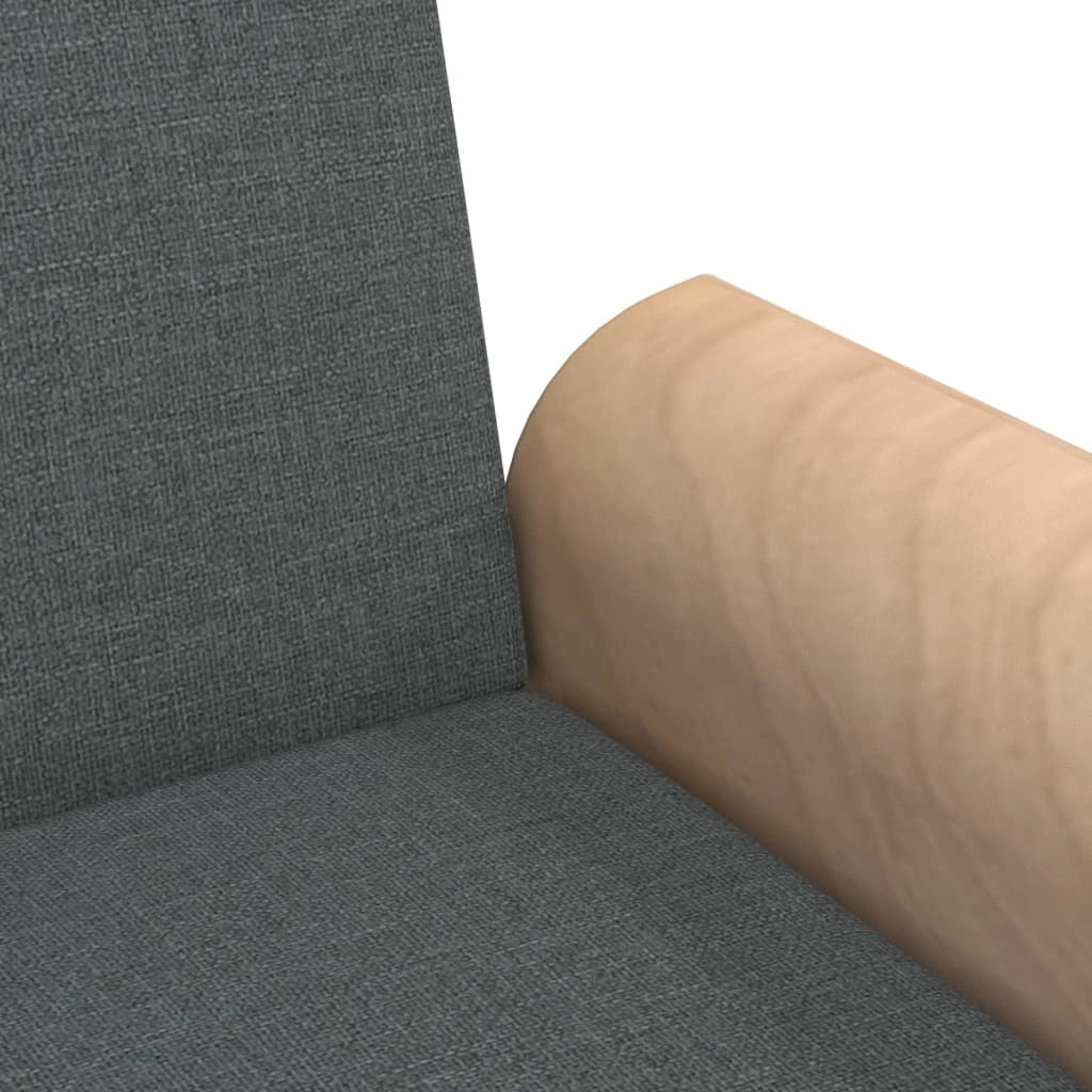 Divano letto con braccioli 224 x 89 x 70 cm tessuto grigio scuro 02_0019251