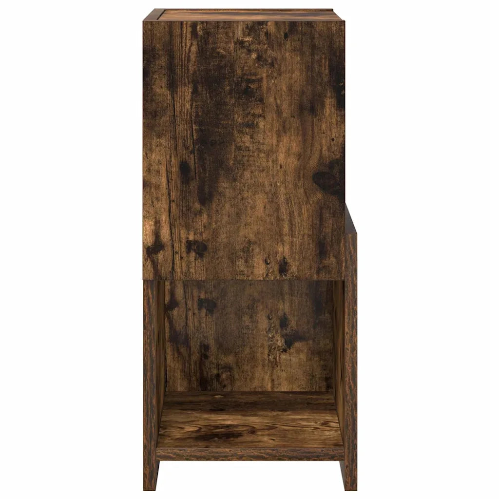 Mobile angolare 25,5x25x55cm Legno ingegnerizzato Rovere fumé 889825