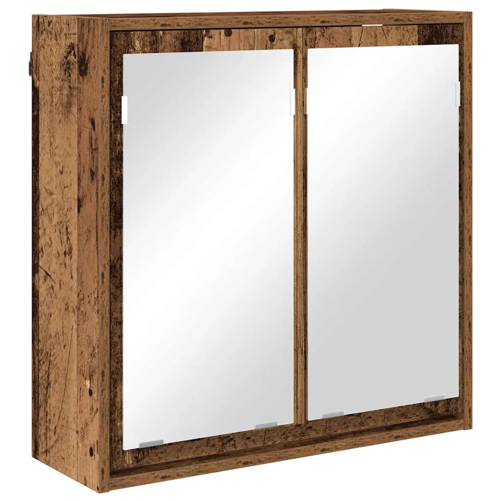 Mobiletto per specchio da bagno Legno vecchio 60 x 20 x 60 cm 888785