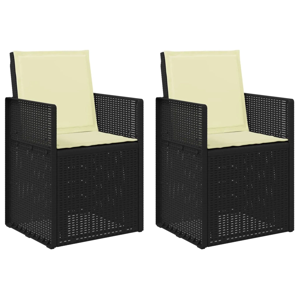 Sedie da pranzo da giardino 2 pcs Antracite e Crema PP 899985