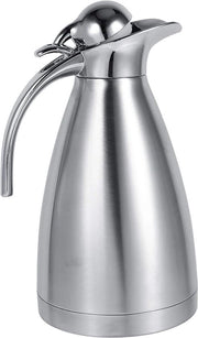 Caffettiera in acciaio inossidabile a doppia parete e vuoto isolato per acqua calda - conservazione del calore per lungo tempo - 1,5 litri - argento - 4 colori.