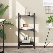 Libreria a 3 Ripiani Nera 40x30x86 cm in Legno Multistratocod mxl 132531