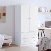 Armadio ALTA Bianco 90x55x170 cm in Legno Massello di Pino 353930