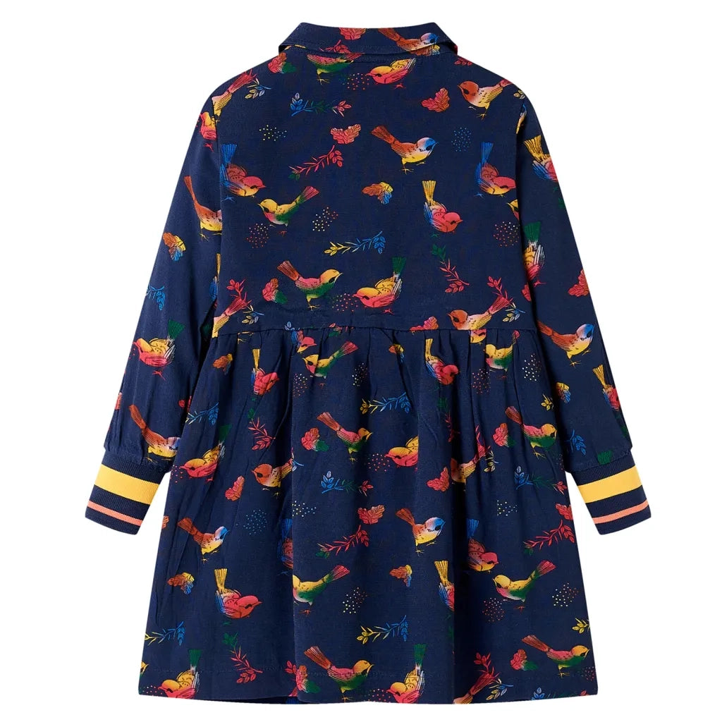 Abito da Bambina a Maniche Lunghe Blu Marino 128 CFW8723562