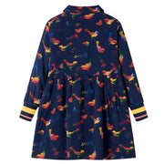 Abito da Bambina a Maniche Lunghe Blu Marino 128 CFW8723562