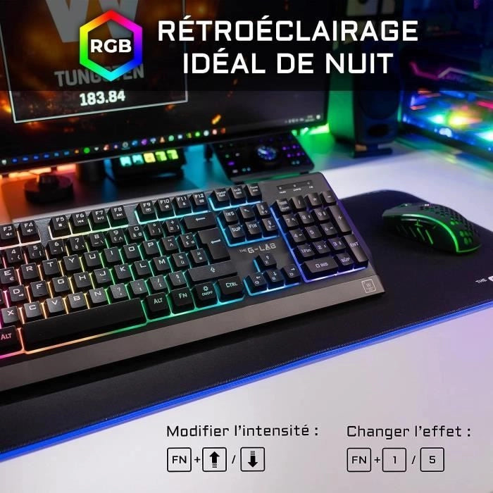 Pacchetto giochi wireless - Tastiera + mouse - Francese