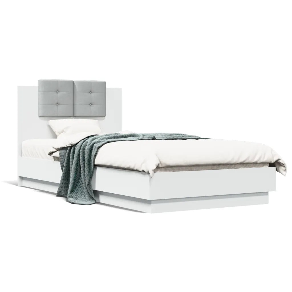 Giroletto con Testiera Bianco 75x190 cm in Legno Multistratocod mxl 115013