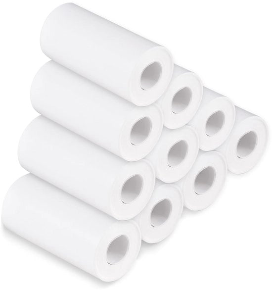 Papierrol Termica 56 Mm - Qualità Premium - Afdrukkwaliteit Chiara - Pulp di Legno Puro - 10 Rotoli - Adatto per Stampanti Etichette/Camere Instant - Carta da Stampare