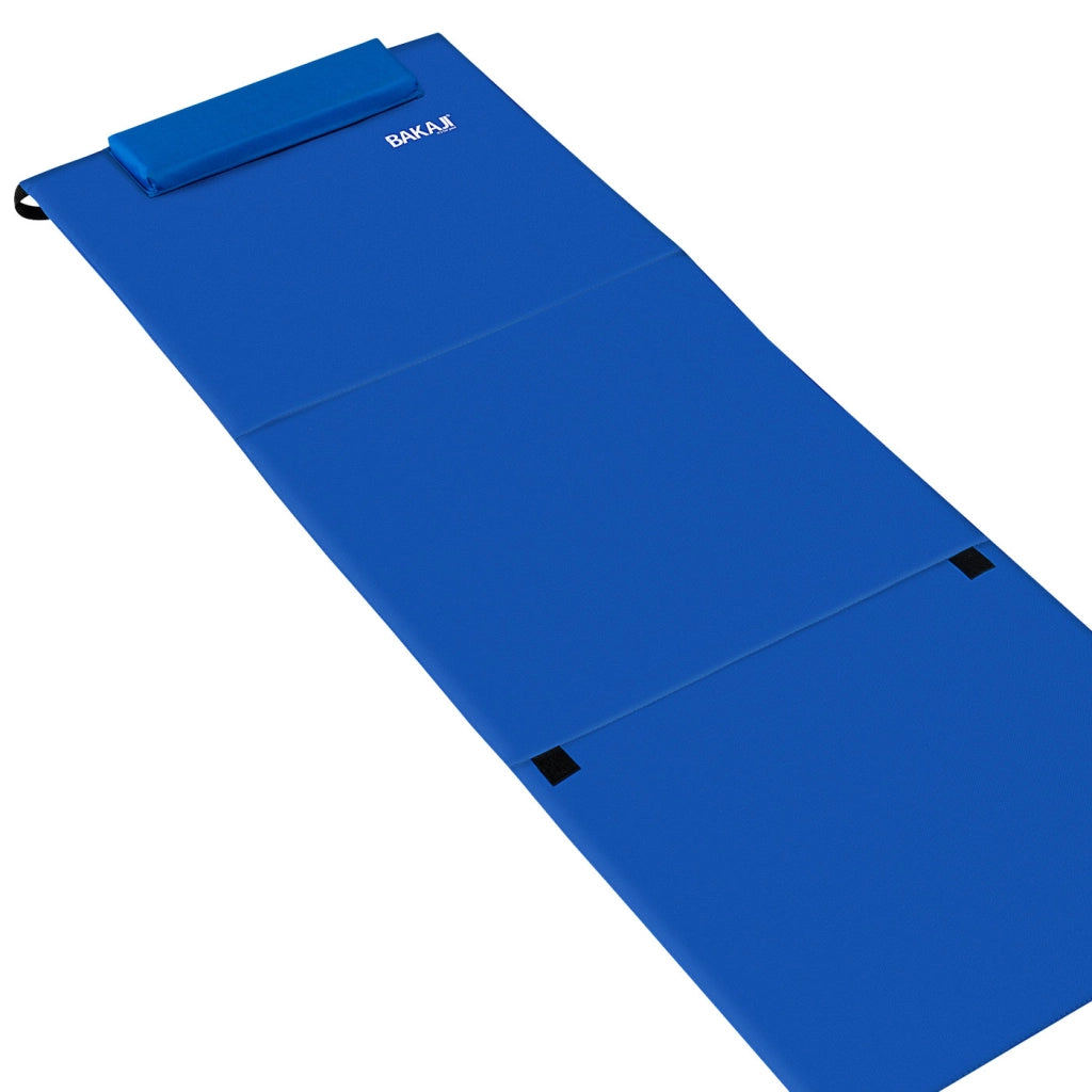 Set 2 Lettini Spiaggia Stuoia Materassino Mare Pieghevole Regolabile Blu