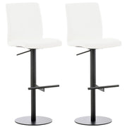 2er Set Barhocker Cadiz Kunstleder schwarz