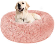 Letto per Cani Cuscino per Gatti Piuma Ronde Donut Morbido per Cani e Gatti Cuscino per Cani e Gatti Lavabile Dimensioni S/M/L/XL/XXL per Cani, Gatti e Altri Animali di Compagnia (XXL-80cm, Rosa)