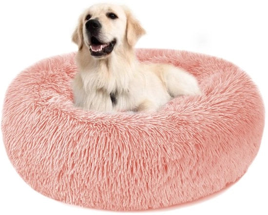 Letto per Cani Cuscino per Gatti Piuma Ronde Donut Morbido per Cani e Gatti Cuscino per Cani e Gatti Lavabile Dimensioni S/M/L/XL/XXL per Cani, Gatti e Altri Animali di Compagnia (XXL-80cm, Rosa)