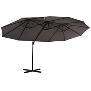 Parasole XXL inclinabile ¨C zephmum ¨C 4.45x2.7x2.6 m grigio