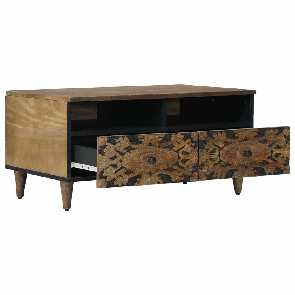 Tavolino da salotto con cassetto Marrone 80 x 54 x 40 cm 4018345