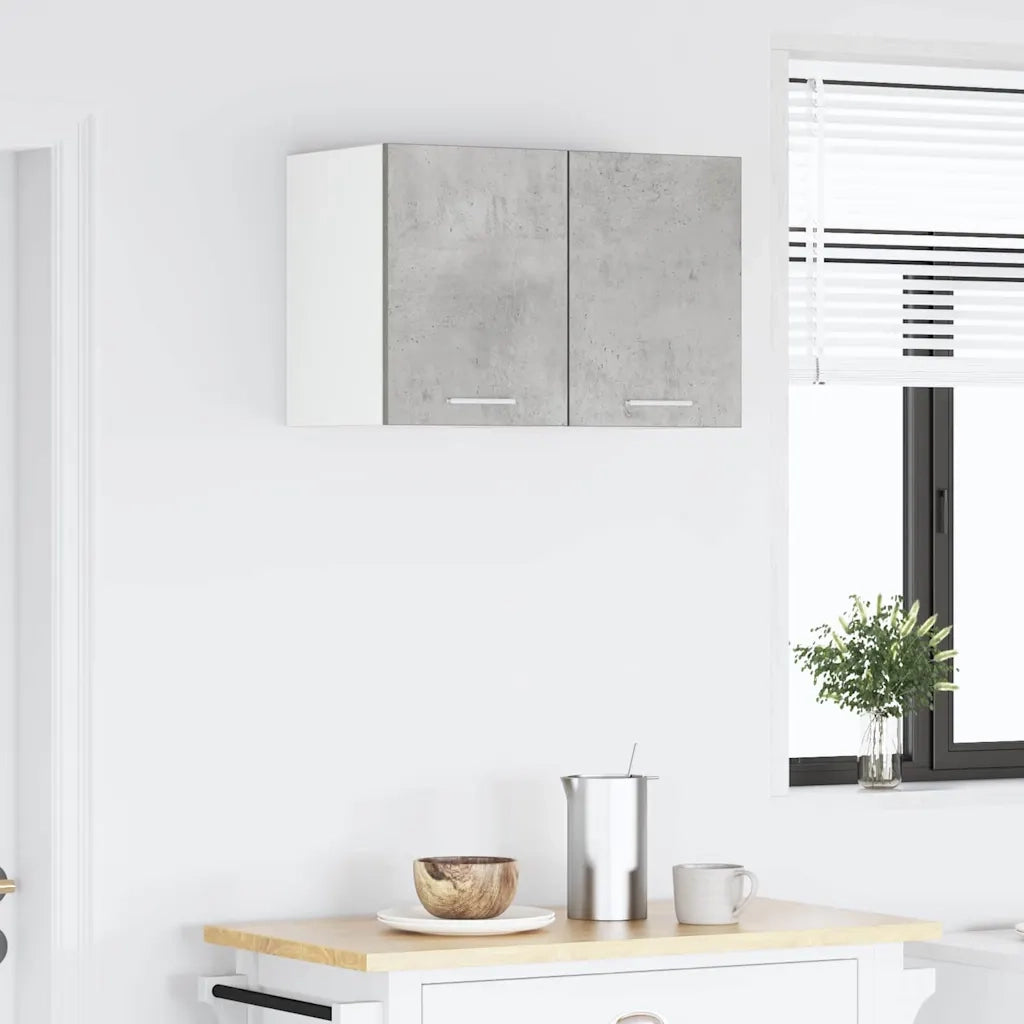 Armadio pensile Grigio Cemento e Bianco 30 x 31 x 40 cm 884120
